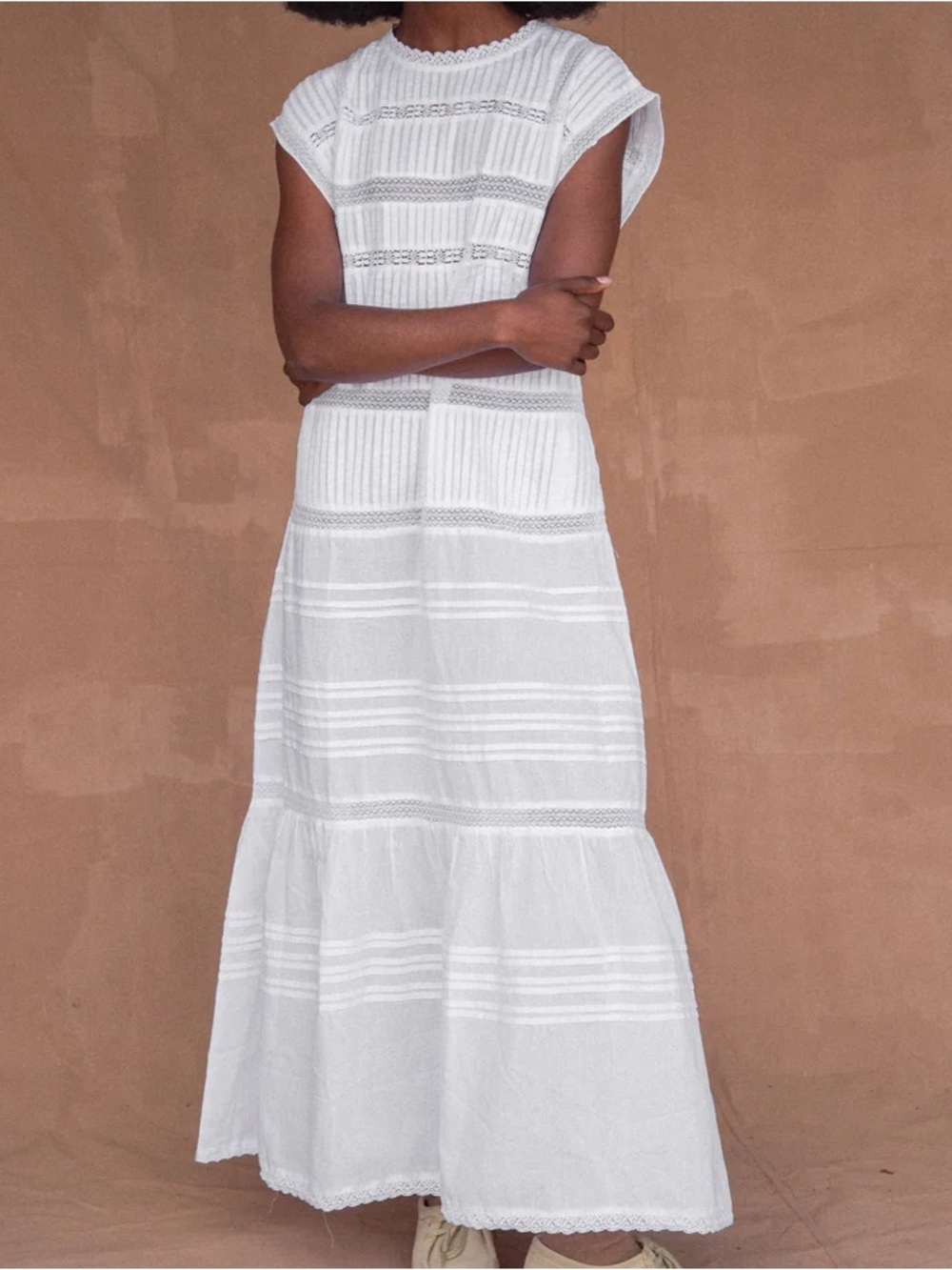 NWT Sonderhaus Margot Dress - Cotton Eyelet Heritage Maxi Dress